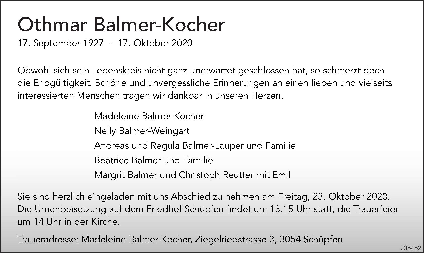 TA Othmar Balmer Kocher Anzeiger Aarberg